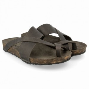 Men's Haflinger JACKIE Sandals Dark Grey | NZ LZY918