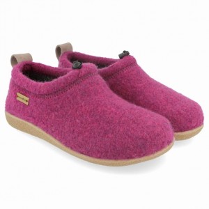 Women's Haflinger GUIDO Slippers Fuchsia | NZ HWJ254