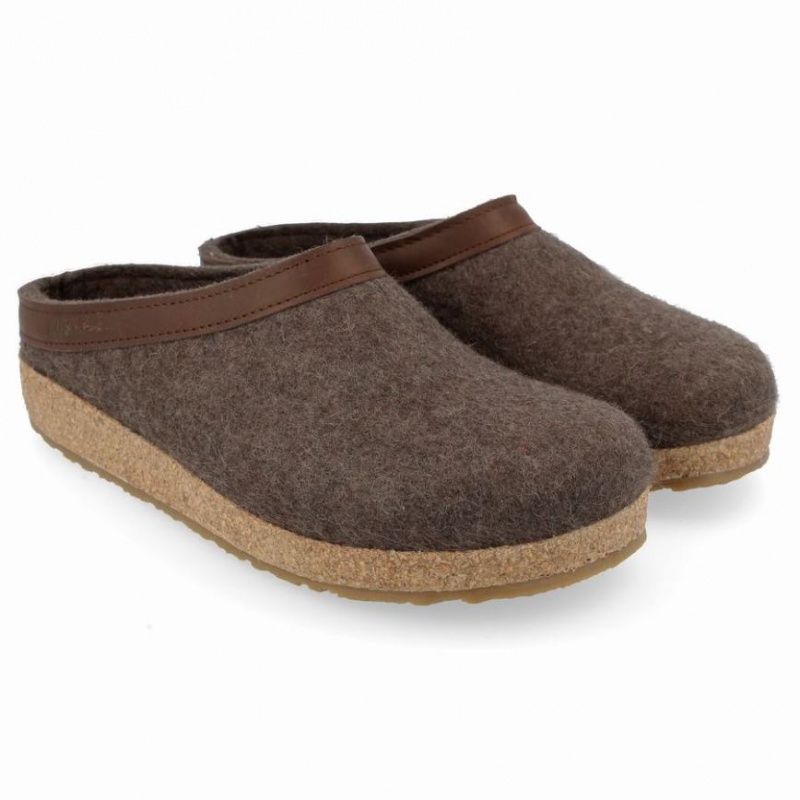 Men\'s Haflinger GZL Clogs Brown | NZ QKO837