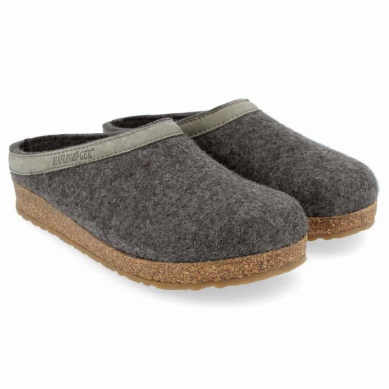 Men\'s Haflinger GZL Clogs Grey | NZ IXL415
