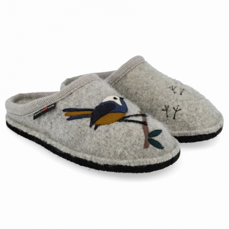 Men\'s Haflinger SONGBIRD Slippers Light Grey | NZ UGK087