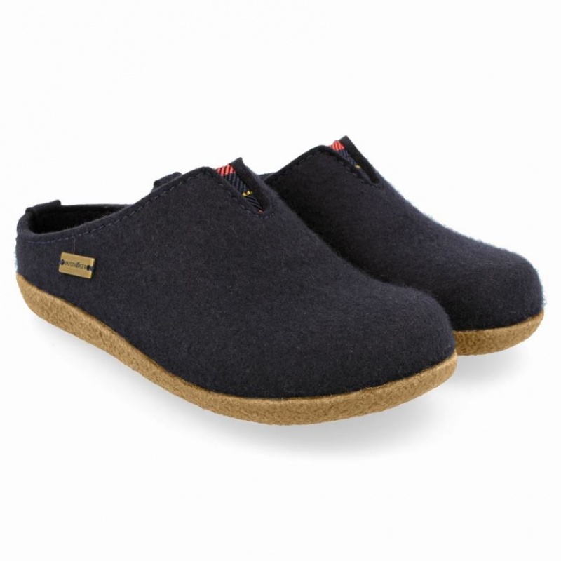 Men\'s Haflinger VISBY Clogs Navy | NZ CAD018