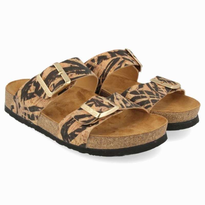 Women\'s Haflinger ANDREA Sandals Black / Brown | NZ MHX038