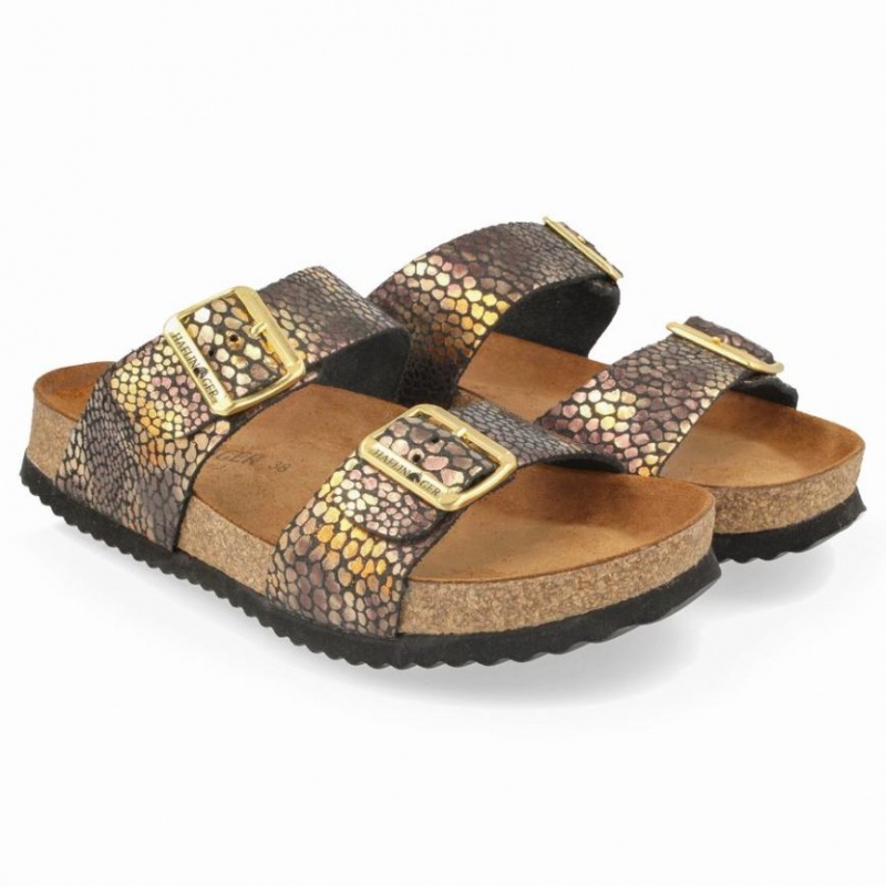 Women\'s Haflinger ANDREA UNLINED Sandals Gold | NZ DXE436