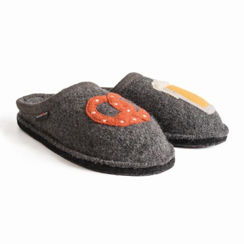 Women\'s Haflinger OKTOBERFEST Slippers Grey | NZ FZD937